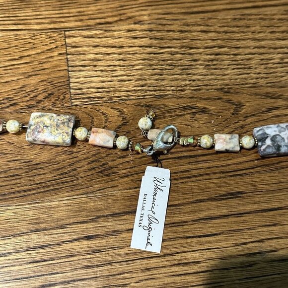 Southwestern Artisan Belt Multicolor Crazy Lace Agate Beaded Gemstones 44" - Picture 8 of 13